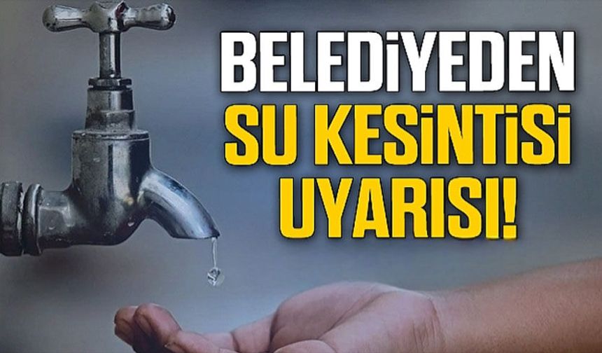 Çaycuma’da su kesintisi olacak! Belediye saat verdi...