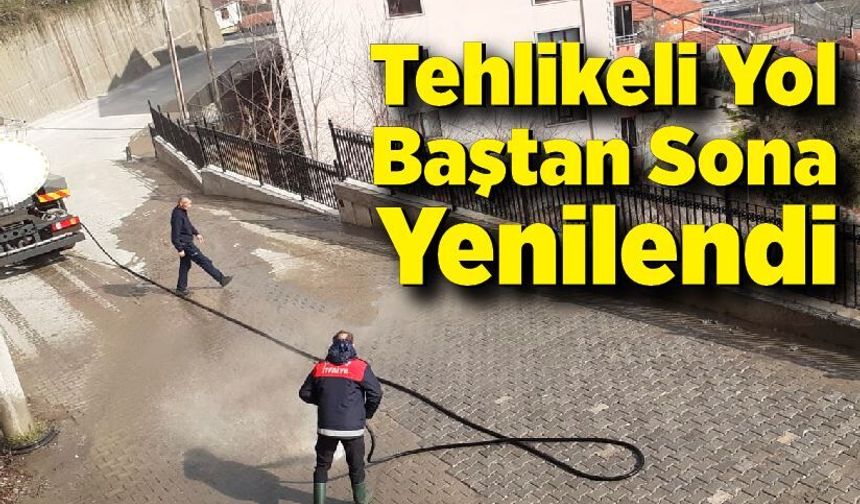 Heyelan Tehlikesi Bitti: Duvar ve Parke Çalışması Tamamlandı, Yol Açıldı