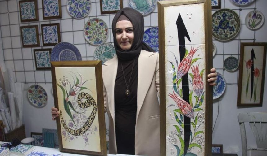 Çini sanatçısı Özlem Aşar: "Vav ile Elif'in aşkını eserlerime yansıtıyorum"