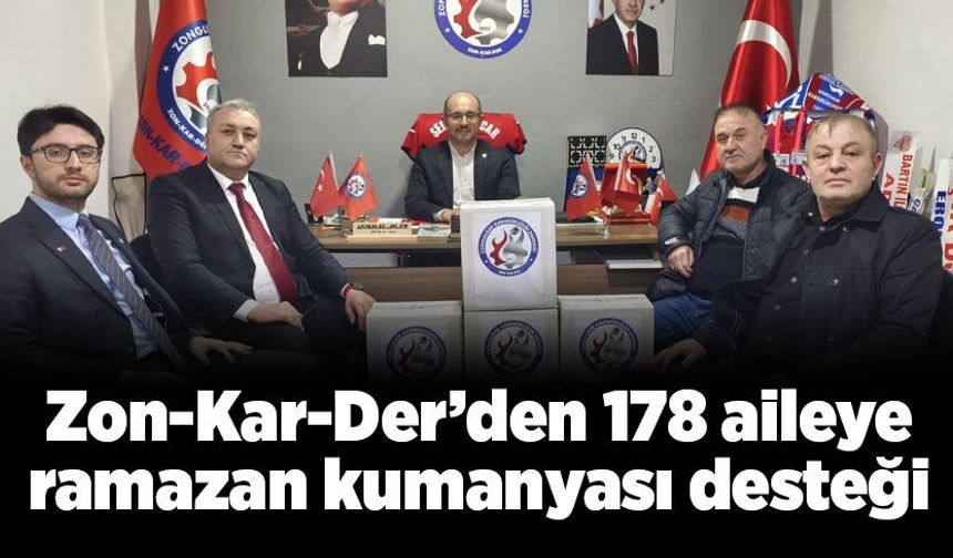 Zon-Kar-Der’den 178 aileye ramazan kumanyası desteği