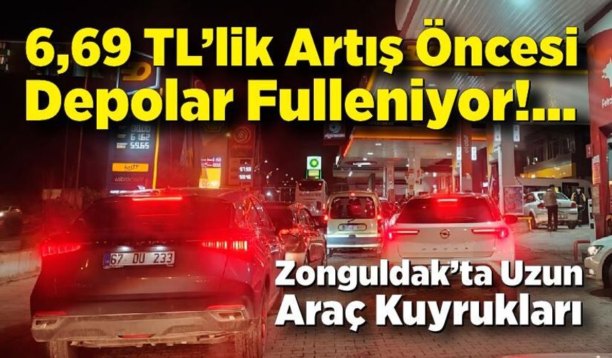 Motorin Zammı Öncesi İstasyonlarda Uzun Kuyruk