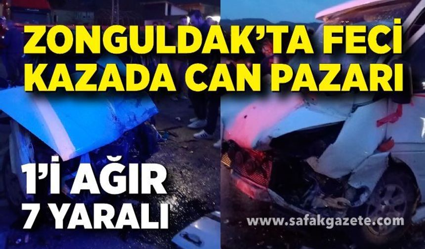 Zonguldak'ta İşçi servisi ile otomobil çarpıştı: Can pazarı yaşandı