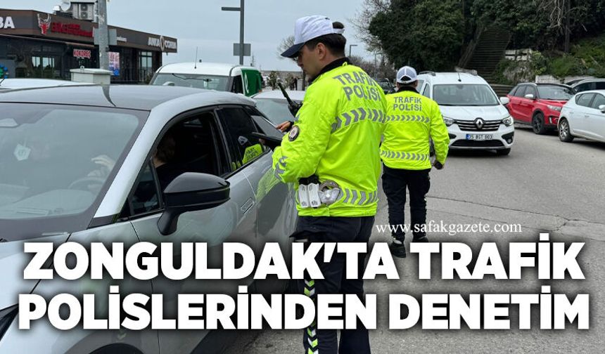Zonguldak'ta trafik polislerinden denetim