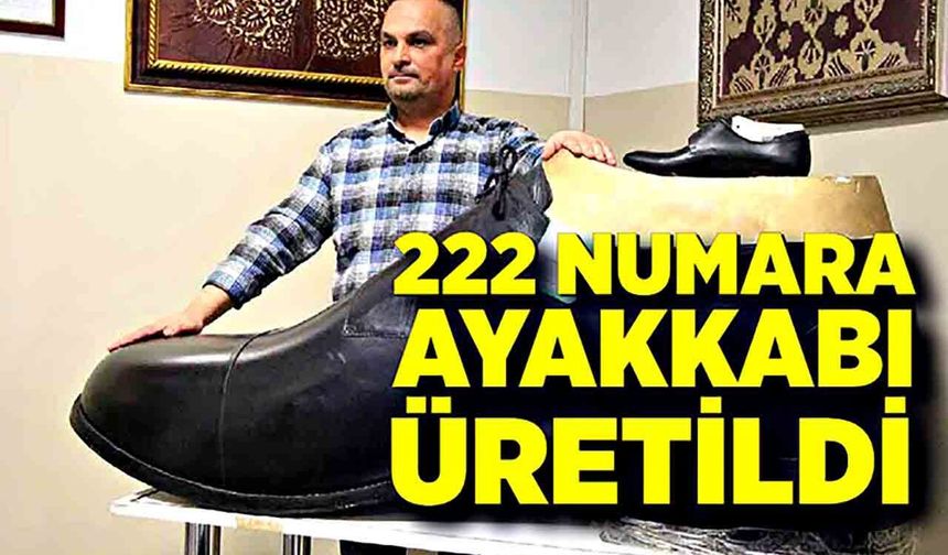222 numara ayakkabı üretildi: Gören dönüp bakıyor