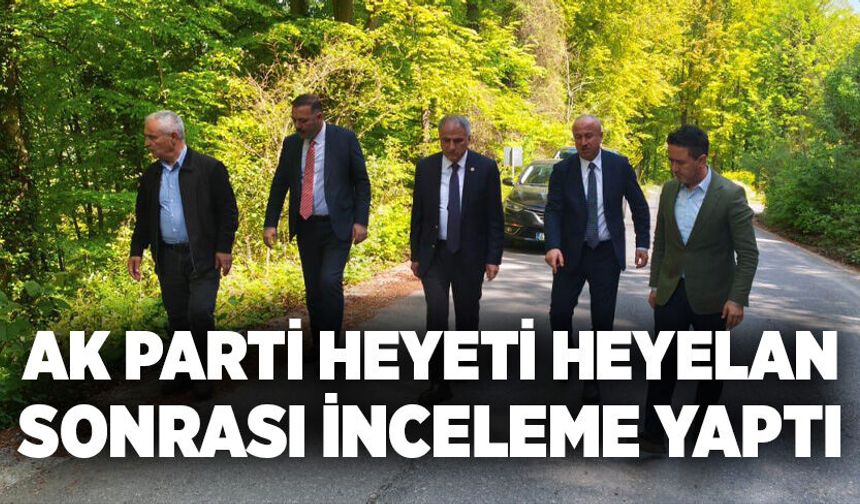 AK Parti heyeti heyelan sonrası inceleme yaptı