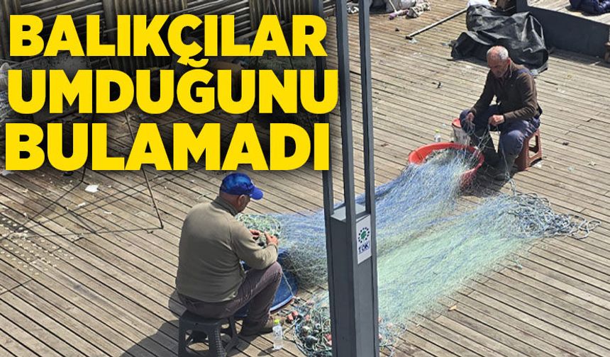 Balıkçılar umduğunu bulamadı