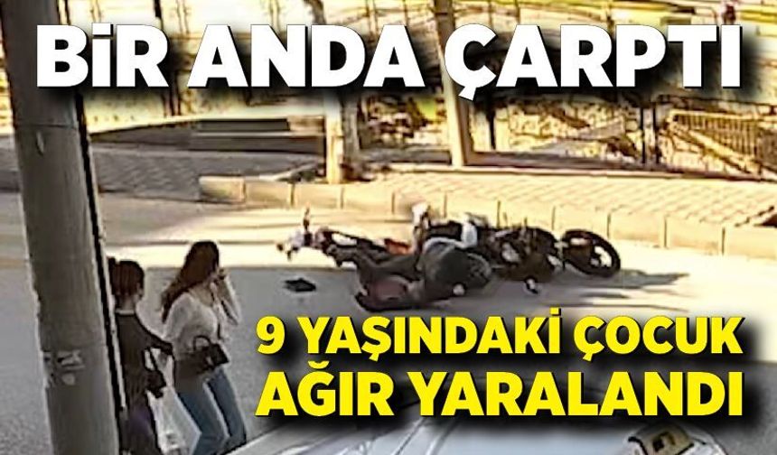 Scooter ile Motosiklet Çarpıştı: 9 Yaşındaki Çocuk Ağır Yaralandı