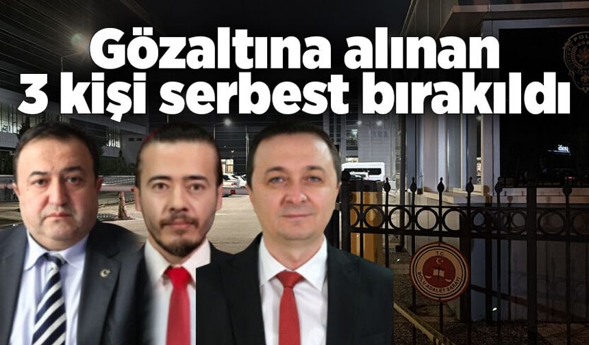 Bolu Belediyesi’nde yürütülen soruşturmada gözaltına alınan 3 kişi serbest bırakıldı
