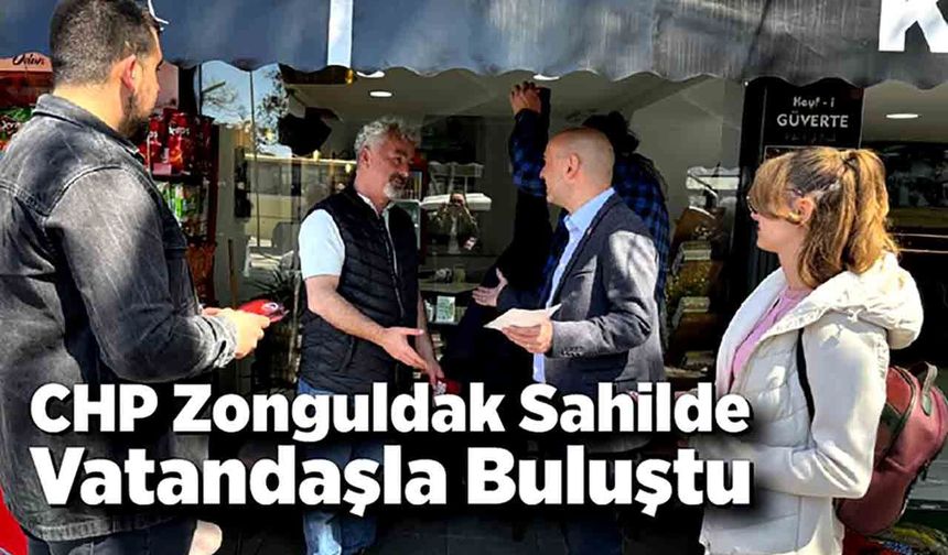 CHP İl Başkanlığı sahilde vatandaşlar ile bir araya geldi