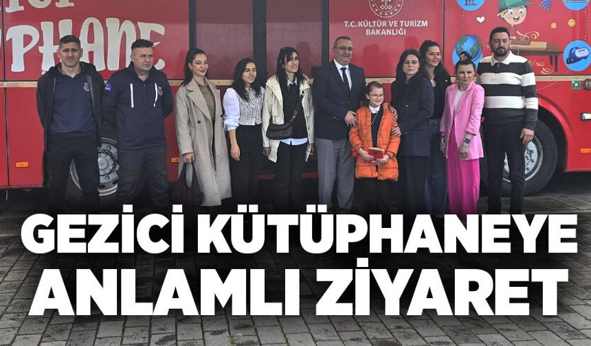 Denetimli Serbestlik Müdürü Aydemir’den gezici kütüphaneye ziyaret