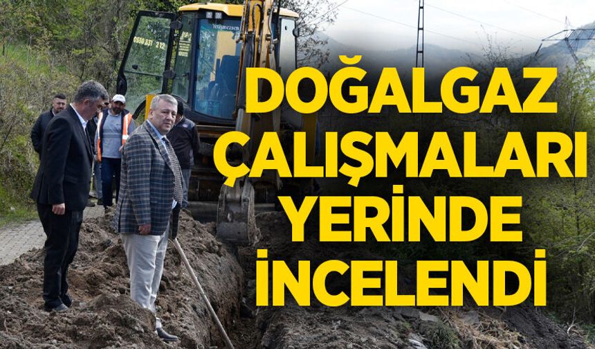 Doğalgaz çalışmaları yerinde incelendi