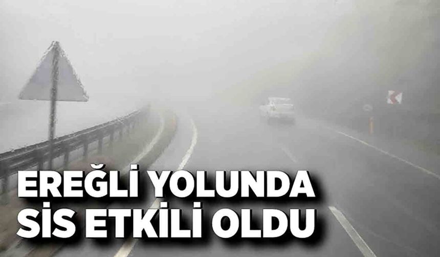 Ereğli yolunda sis etkili oldu: Sürücüler zor anlar yaşadı