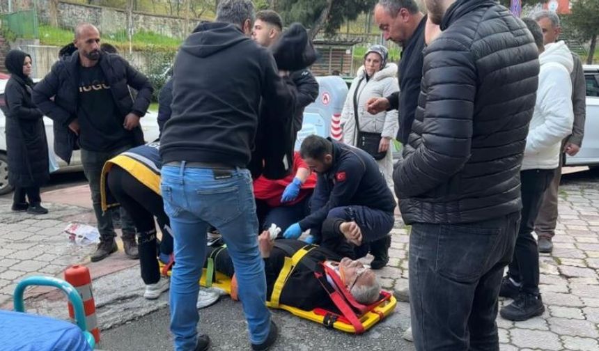 Kontrolden çıkan araç yayaya çarptı