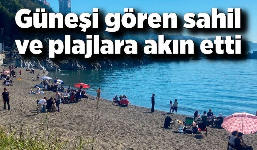 Zonguldak'ta güneşi gören sahil ve plajlara akın etti