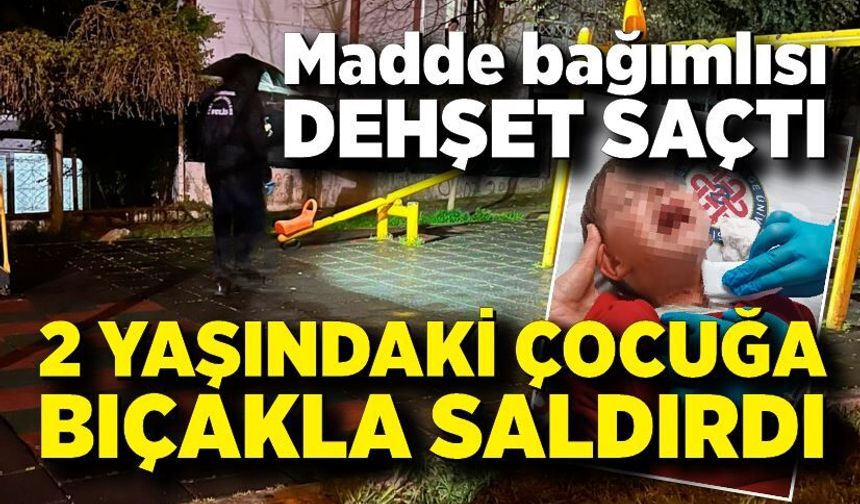 Parkta oynayan 2 yaşındaki çocuğa bıçaklı saldırı