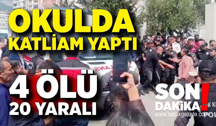 Okulda silahlı saldırı: 4 ölü, 20 yaralı