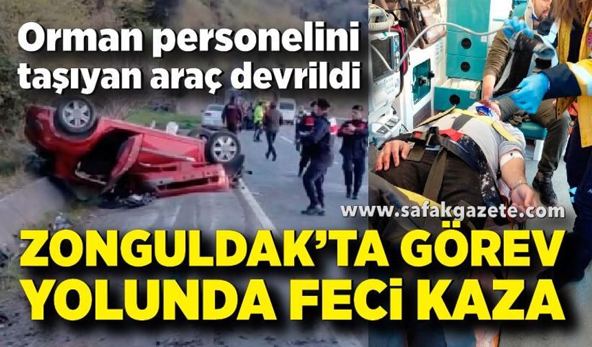 Orman Bölge Müdürlüğü görevlilerini taşıyan araç takla attı: 3 yaralı