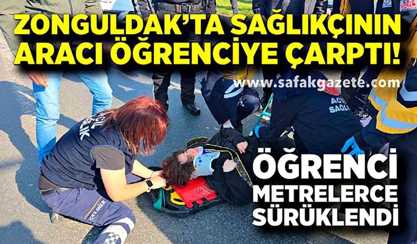 Zonguldak’ta feci kaza: Öğrenci metrelerce sürüklendi