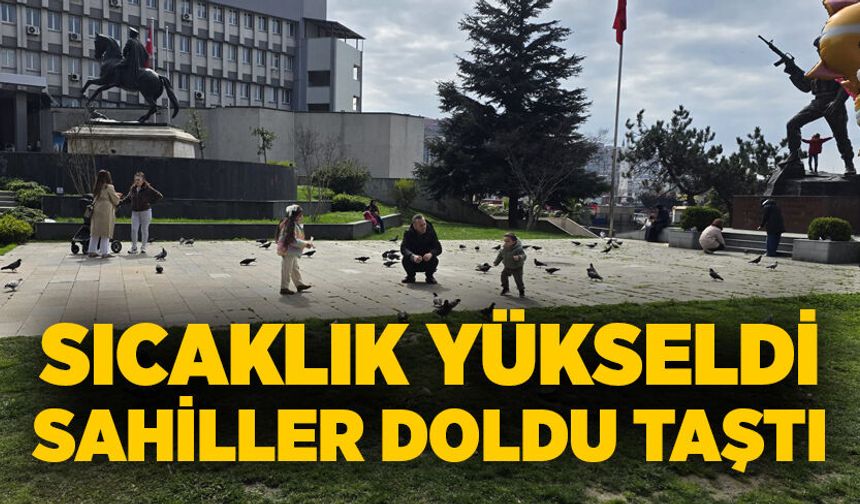 Sıcaklık yükseldi, sahiller doldu taştı