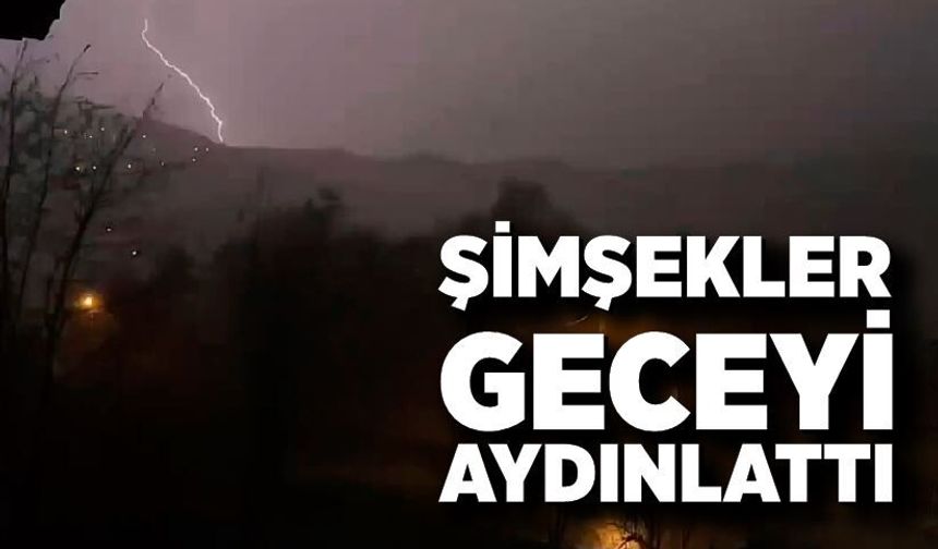 Şimşekler Geceyi Aydınlattı, Dolu Beyaza Bürüdü