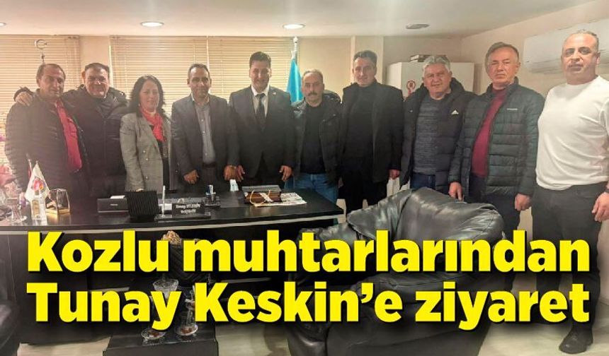Kozlu muhtarlarından Tunay Keskin’e ziyaret