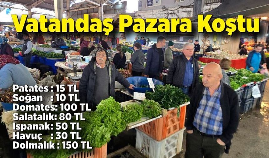 Zonguldak’ta Pazarda Fiyatlar Düştü, Yüzler Güldü