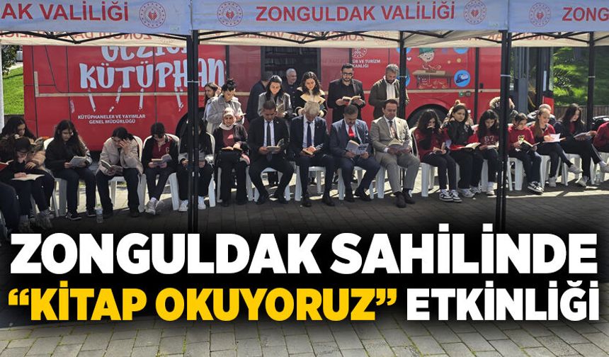Zonguldak sahilinde “Kitap Okuyoruz” etkinliği