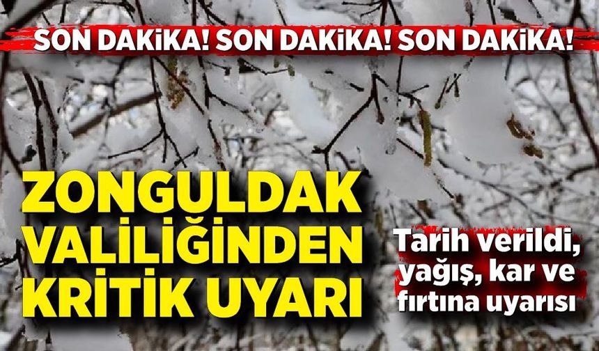 Zonguldak’a soğuk hava uyarısı: Kar ve don geliyor