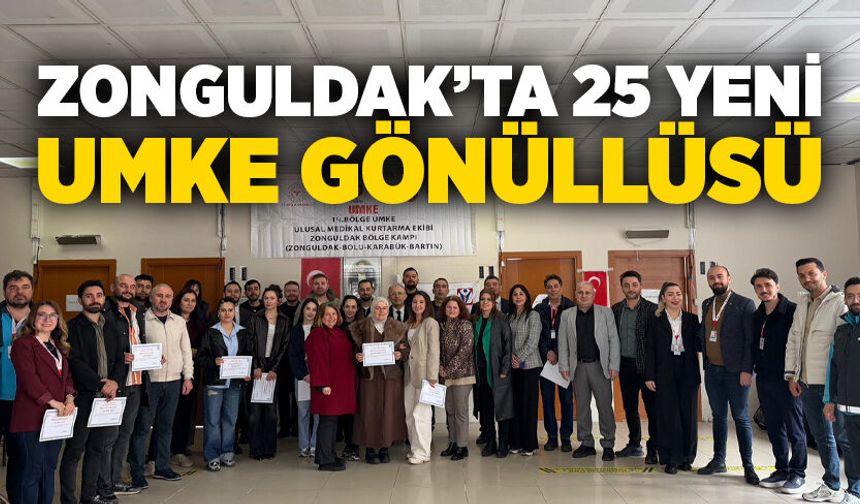 Zonguldak’ta 25 yeni UMKE gönüllüsü