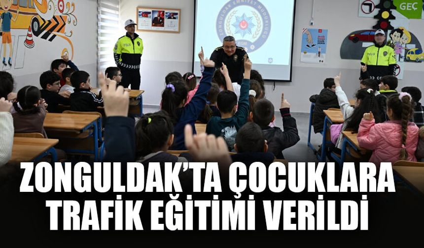 Zonguldak’ta çocuklara trafik eğitimi verildi