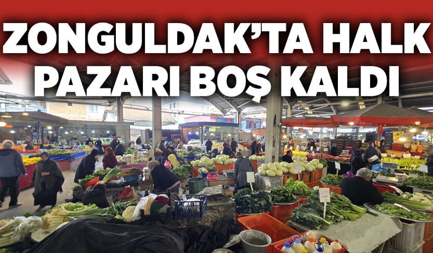 Zonguldak’ta halk pazarında sakinlik göze çarptı