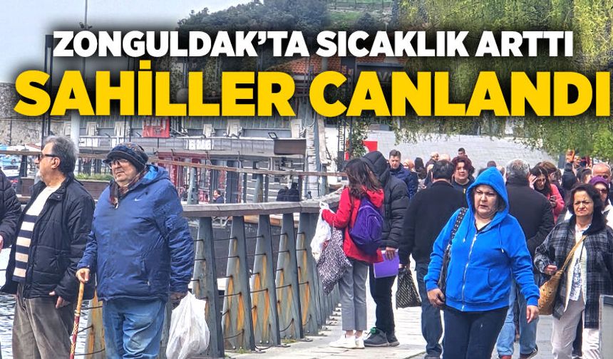 Zonguldak’ta sıcaklık arttı, sahiller canlandı