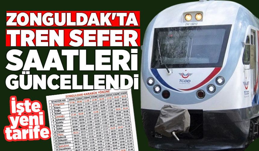 Zonguldak'ta tren sefer saatleri güncellendi: İşte yeni tarife