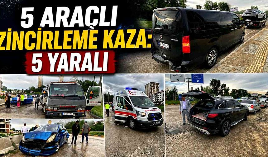 5 araçlı zincirleme kaza: 5 yaralı
