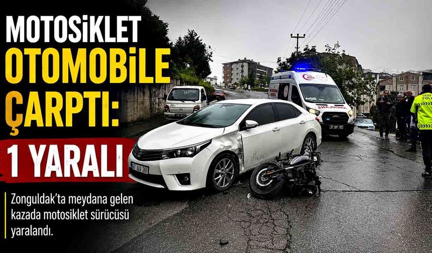 Alaplı'da motosiklet kazası kamerada: 1 yaralı