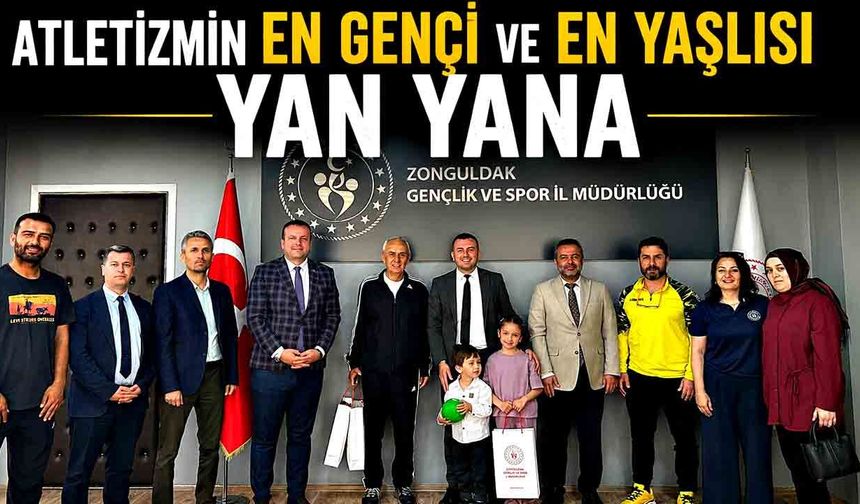 Atletizmin en genci ve en yaşlısı yanyana