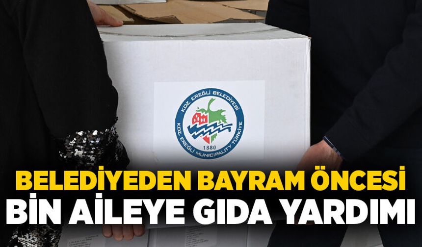 Belediyeden bayram öncesi bin aileye gıda yardımı