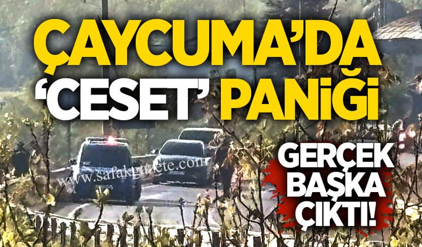 Çaycuma da ‘ceset’ paniği: Gerçek başka çıktı!