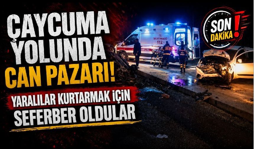Çaycuma Yolunda Can Pazarı! Sürücü Araçta Sıkıştı