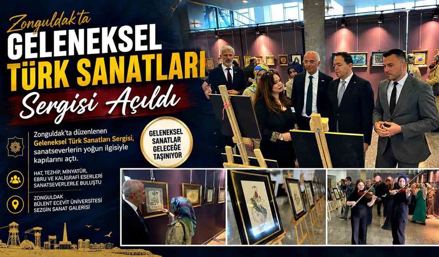 Zonguldak'ta Geleneksel Türk Sanatları Sergisi Açıldı