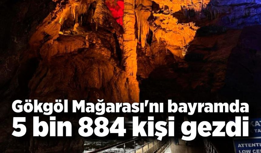 Zonguldak'ın doğa harikası Gökgöl Mağarası'na bayramda ziyaretçi akını