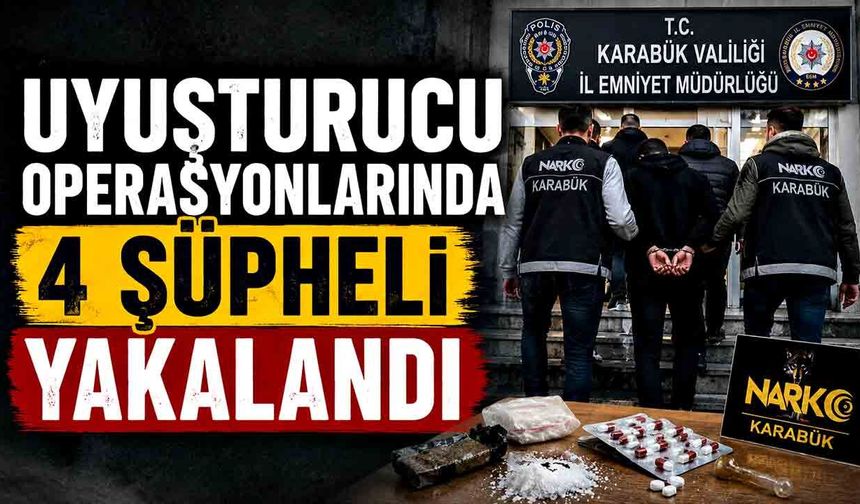 Narkotik operasyonlarında 4 şüpheli yakalandı
