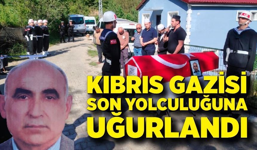 Bartın'da Kıbrıs Gazisi son yolculuğuna uğurlandı
