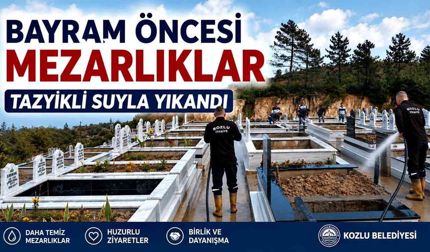 Kozlu Belediyesi’nden Mezarlıklarda Yoğun Temizlik