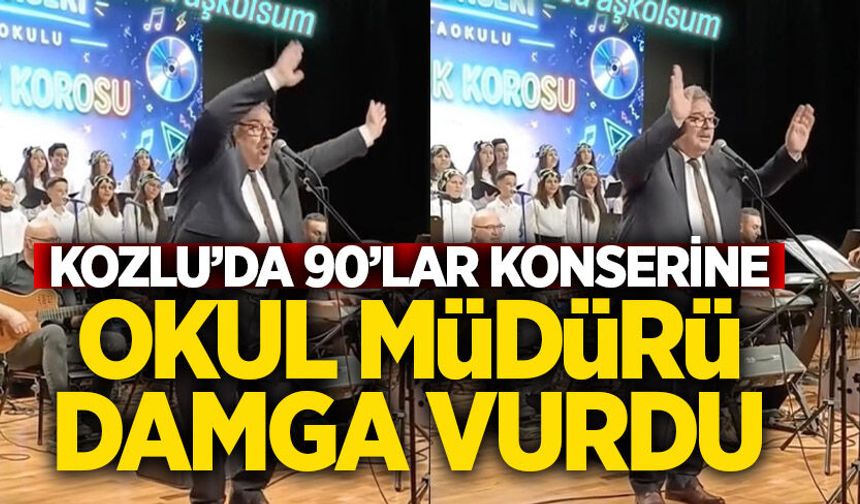 Kozlu’da 90’lar konserine okul müdürü damga vurdu
