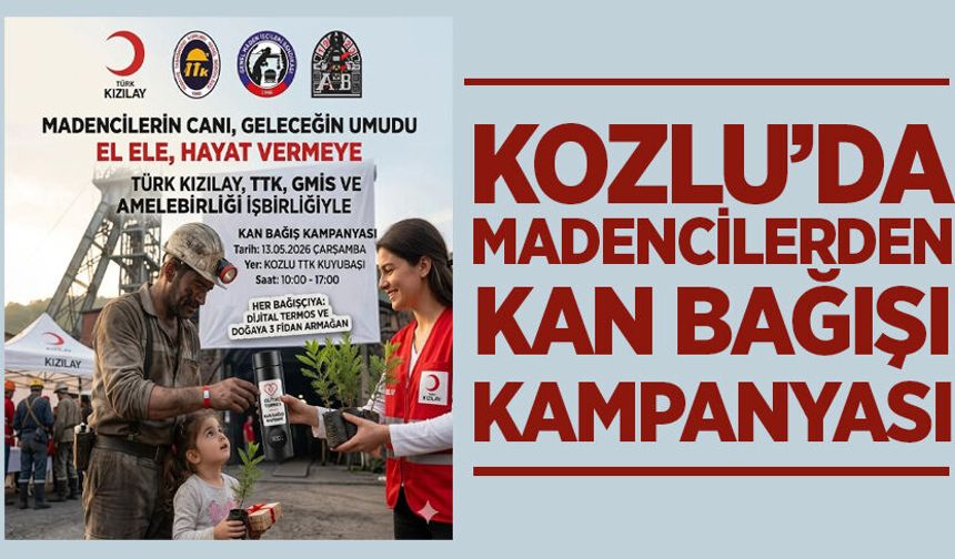 Kozlu’da madencilerden kan bağışı kampanyası
