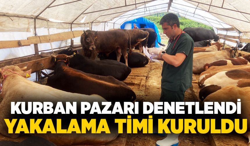 Kurban pazarı denetlendi, kurban yakalama timi kuruldu