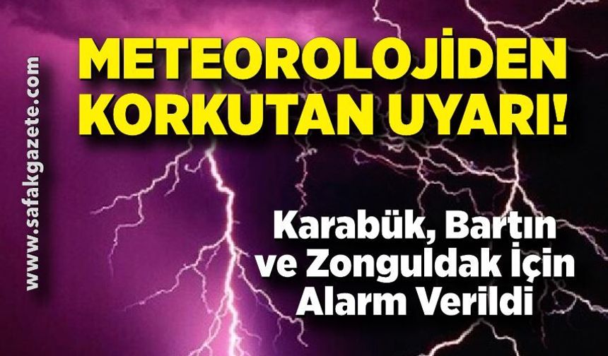 Zonguldak ve Bartın İçin Fırtına Alarmı!