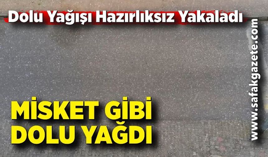 Devrek’te Şaşkına Çeviren Dolu Yağışı