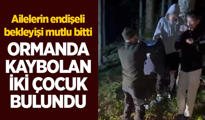 Ormanda kaybolan iki çocuk bulundu